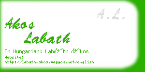 akos labath business card